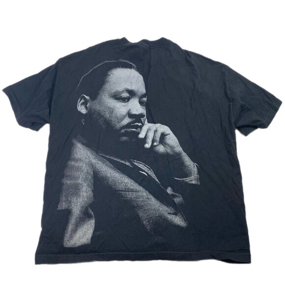 Vintage Martin Luther King Jr. & Malcolm X T Shirt Size XXL 90s Rare Big Logo - Picture 3 of 5